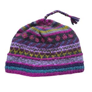 Lunieva Outdoor Beanie Hat 100% Wool Handmade Nepal Ski Snowboard Outdoor Lined